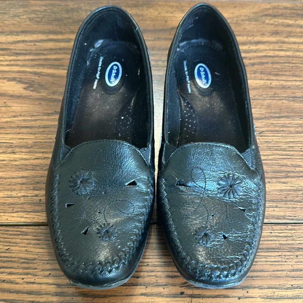 Dr Scholl’s Black Leather Upper Slip On Shoes Size 7.5W